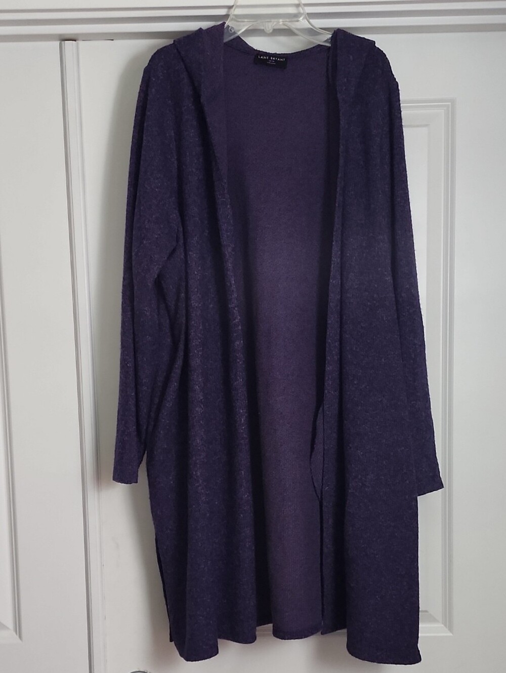 Lane Bryant Dark Purple Open Hooded Cardigan 18/20